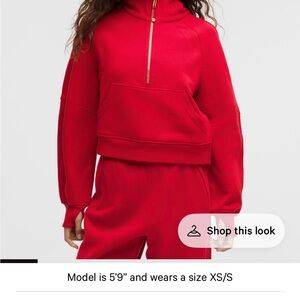 lululemon athletica Red Sweatshirt